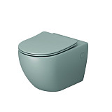 Унитаз GR-4411MNMS Color (550*365*395) МЯТНЫЙ МАТОВЫЙ подвесной БЕЗОБОДКОВЫЙ
