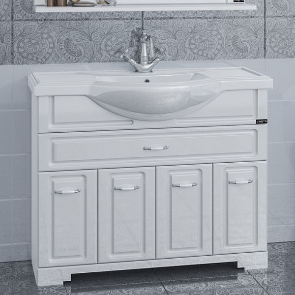 Тумба под раковину Монарх 105 на цоколе Санта 700127