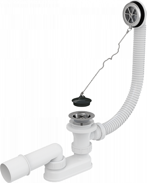 Слив-перелив для ванны AlcaPlast A501 с цепочкой