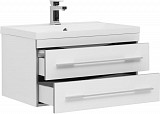 Тумба с раковиной Aquanet Верона 75 белый (подвесная 2 ящика) 00287672