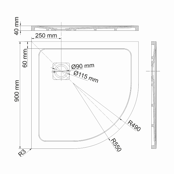 44T01 Душевые поддоны Wasserkraft