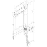 F85A92522 X-Joy TouchReel смеситель д/умывальника, высокий, чёрный, шт.