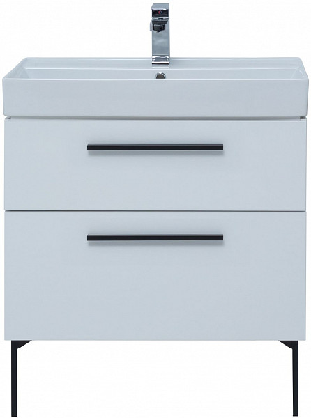 Тумба под раковину Aquanet Nova 75 белый (2 ящика) 00242262