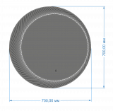Зеркало VIGO Alba 70 см Alba Classic 1-700