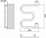 Полотенцесушитель электрический Terminus  M-образный 500x500