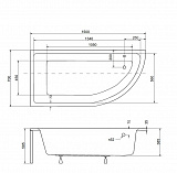 Акриловая ванна Besco Praktika 150x70 WAP-150-NL Левая