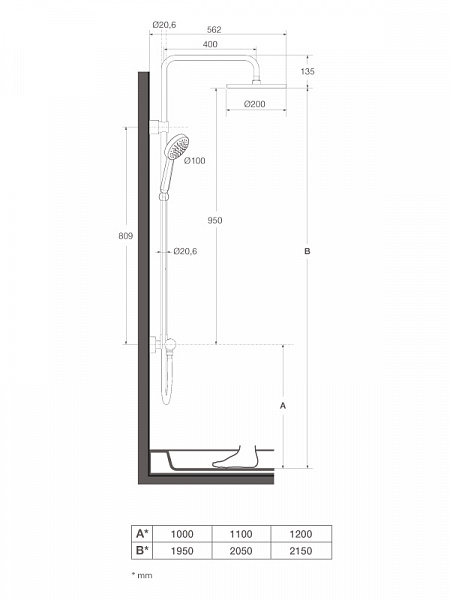 Душевая стойка Roca Victoria-T 5A9718C00