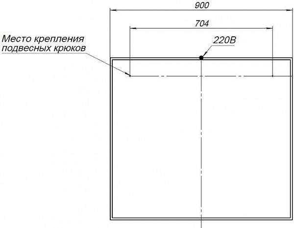 Зеркало Aquanet Nova Lite 90 дуб рошелье LED 00242263