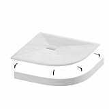 Поддон полукруг белый (100*100*2,5) Strong