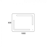 Зеркальная панель Otalia 100 с LED подсветкой и сенсором