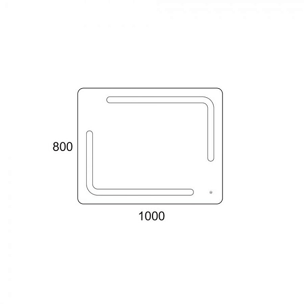 Зеркальная панель Otalia 100 с LED подсветкой и сенсором