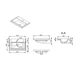 M90WCC0602BM GEM, Раковина мебельная, керамическая, 60 см, встроенная, цвет: черный матовый