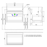 Тумба подвесная с ящиком, белая, 60 см, Esper, IDDIS, ESP60W0i95. Подходит ум. 4506000i28
