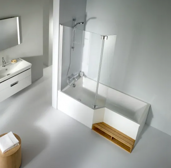 Шторка для ванны с двойной панелью 111.5x140 см Jacob Delafon Bain Douche NEO E4930-GA