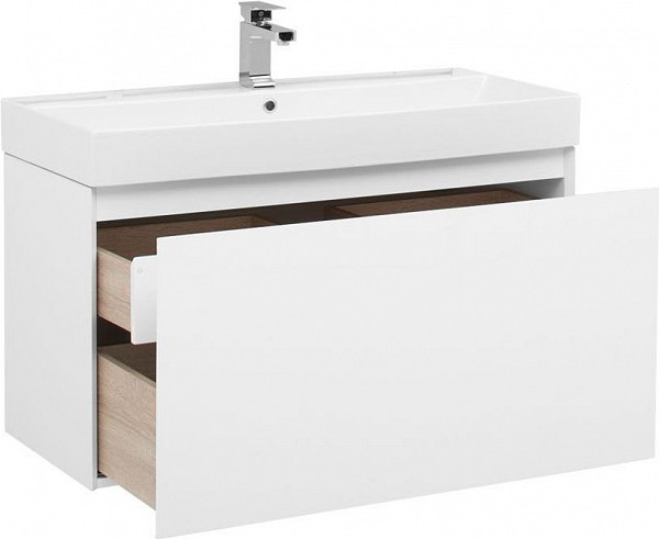 Тумба с раковиной Aquanet Йорк 100 белый 00212594