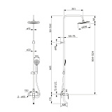 Смеситель для ванны с верхним душем, Male, IDDIS, MALSB3Fi06