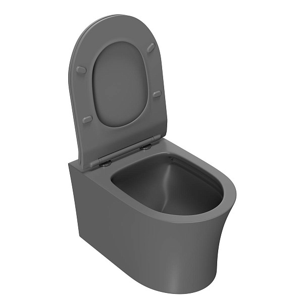 Сет: OLI 120 ECO Sanitarblock pneumatic+Панель KARISMA,черн.soft+Унитаз Point Вега, сер PN41711GM