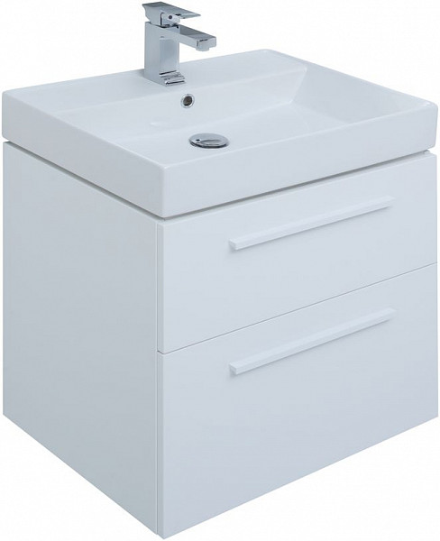 Тумба под раковину Aquanet Nova 60 белый (2 ящика) 00242279