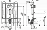 Инсталляция для унитазов AlcaPlast Solomodul AM101/1300H для людей с ограниченными возможностями