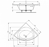 Акриловая ванна Ideal Standard Tonic II K746701 140x140