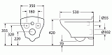 Унитаз подвесной черный Gustavsberg Estetic Hygienic Flush GB1183300S0030 безободковый, сиденье с микролифтом