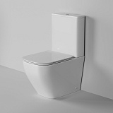 Унитаз Style GR-4453S (620*365*830) напольный БЕЗОБОДКОВЫЙ с тонкой крышкой, 2 места