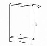 Зеркало-шкаф AZARIO Киото 60 (600х800) (LED-00002359)