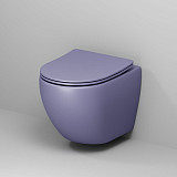 Унитаз GR-4455LIMS Color (485*365*360) ФИОЛЕТОВЫЙ МАТОВЫЙ подвесной БЕЗОБОДКОВЫЙ, 1 место
