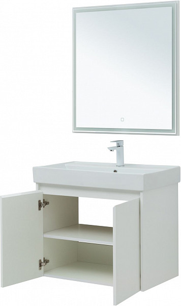Мебель для ванной Aquanet Nova Lite 75 белый глянец (2 дверцы) 00302535