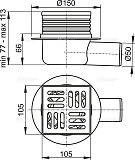 Сливной трап AlcaPlast APV26 105 105/50