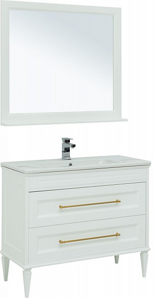 Мебель для ванной Aquanet Бостон М 100 белый (ручки золото) 00281190
