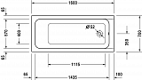 Акриловая ванна Duravit D-Code 160х70 700096000000000