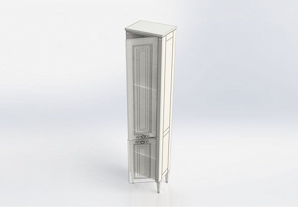 Шкаф-пенал для ванной Aquanet Паола 40 белый/серебро 00181770