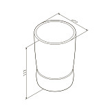 A3031300 Sensation, Стеклянный стакан, отдельностоящий, хром, шт