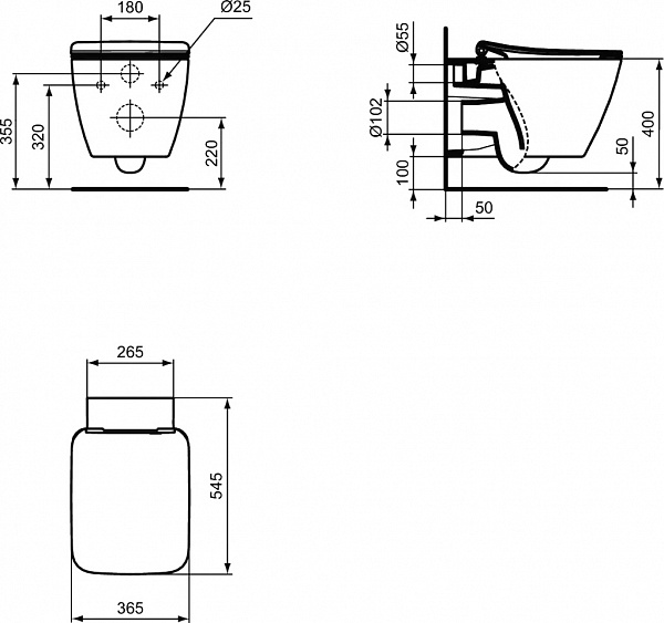 Унитаз подвесной Ideal Standard STRADA II T359601