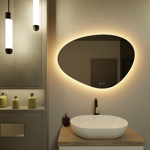 Ark H Зеркало для ванной LED 1000х700 камень