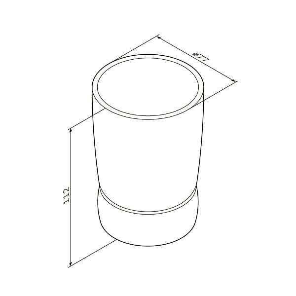 A3031300 Sensation, Стеклянный стакан, отдельностоящий, хром, шт