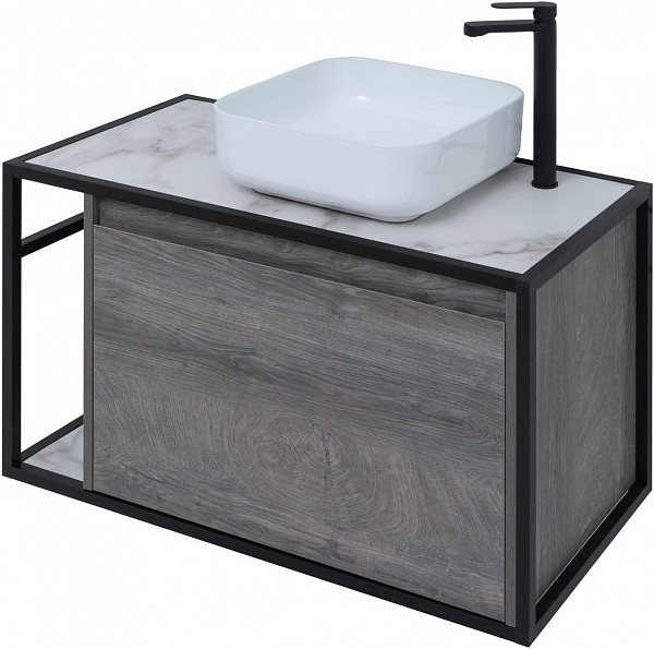 Тумба под раковину Aquanet Nova Lite Loft 90 R дуб рошелье 00261655