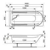 Акриловая ванна Vagnerplast Hera 180x80 VPBA180HER2X-04