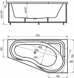 Акриловая ванна Aquatek  Медея 170x95 MED180-0000038 (правая)