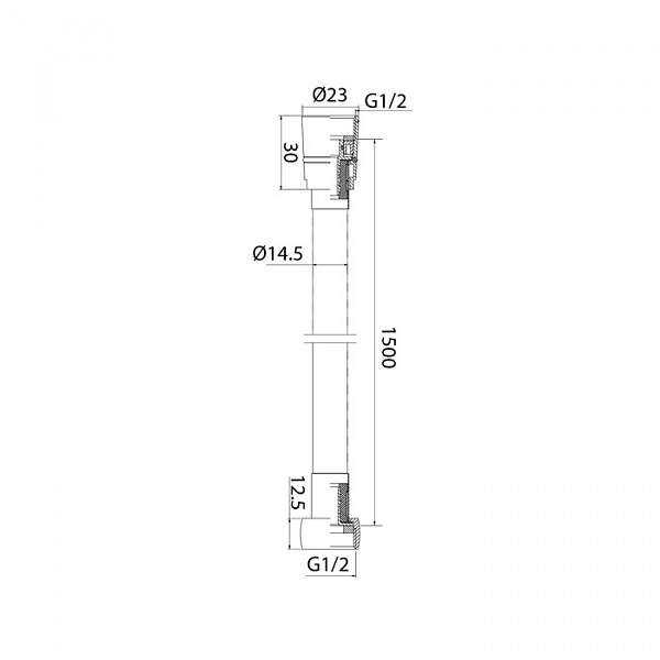 A5071115 Шланг д/душа, ПВХ усилен., 1.5м