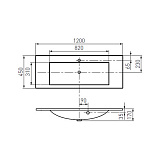 Раковина под тумбу Акватон - ПРЕМЬЕР М 120 белый 1A70483KPR010