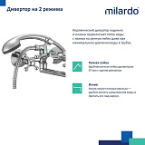 Смеситель для ванны, Duplex, Milardo, DUPSB02M02
