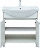 Тумба под раковину Aquanet Донна 80 белый дуб/белый (2 дверцы) 00274170