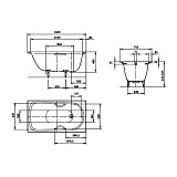 Стальная ванна Kaldewei Saniform Plus Star 170x70 133500010001 standard mod. 335 с отверстиями под ручки