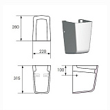 Полупьедестал для раковины Cersanit CARINA PP-CA50/55/60