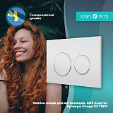 Кнопка смыва Titan White Matt для инсталляции Hasvik (Хасвик), ABS пластик