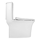 Унитаз моноблок Azario Luna напольный, горизонтальный слив, сиденье дюропласт микролифт 