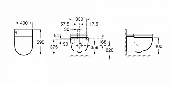 Унитаз Roca Meridian IN-TANK подвесной 893301000 БАЧОК ВСТРОЕН В УНИТАЗ