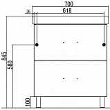 Тумба под раковину Акватон Америна 67 см 1A169301AM950